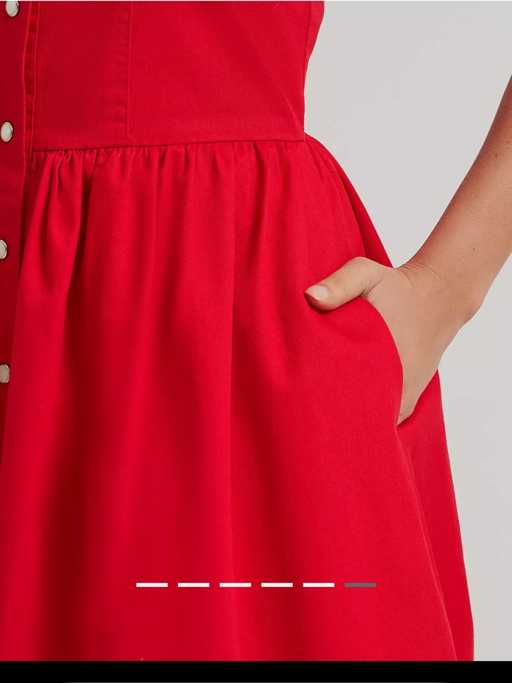 Wrangler Red Button-Front Mini Dress - Picture 3 of 4